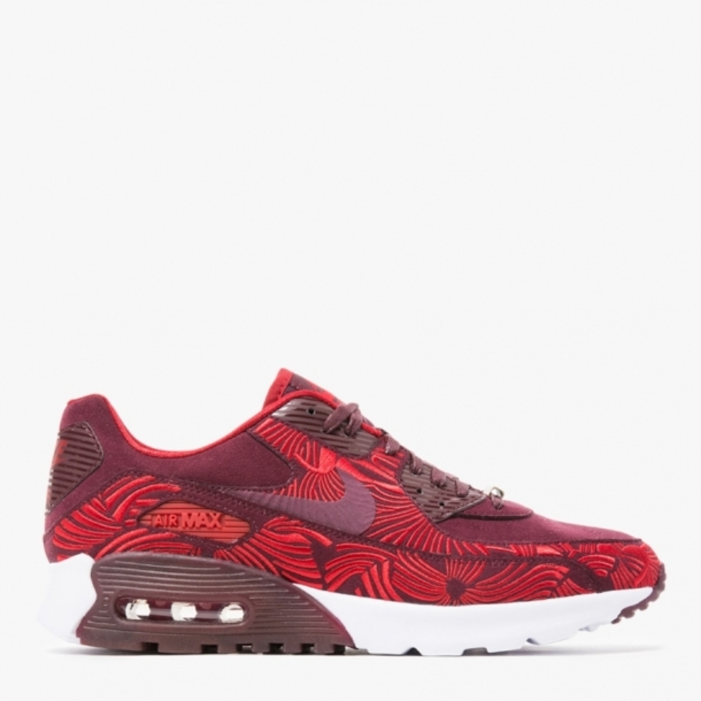 Nike Air Max 90s - Jacquard - Size 7 - Red And Burgundy